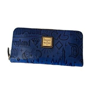 Disney Dooney & Bourke 60th Anniversary Cobalt Blue Large Zip-around